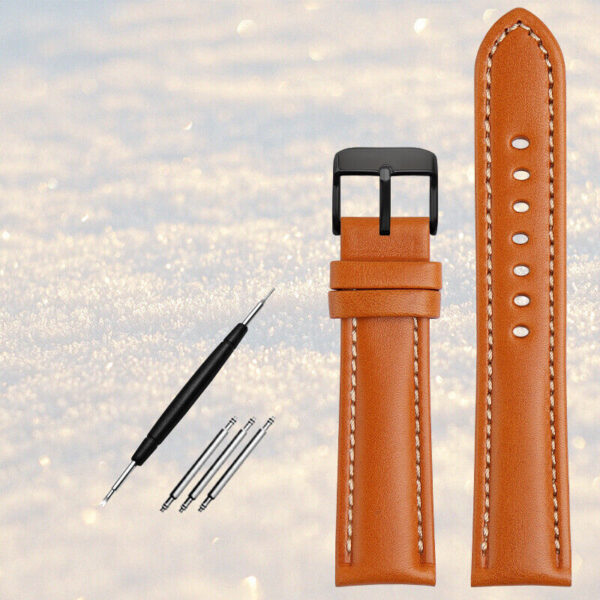 Leather Watch Strap Replacement for Omega x Swatch Speedmaster Moonswatch 20mm