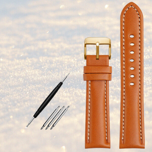 Leather Watch Strap Replacement for Omega x Swatch Speedmaster Moonswatch 20mm