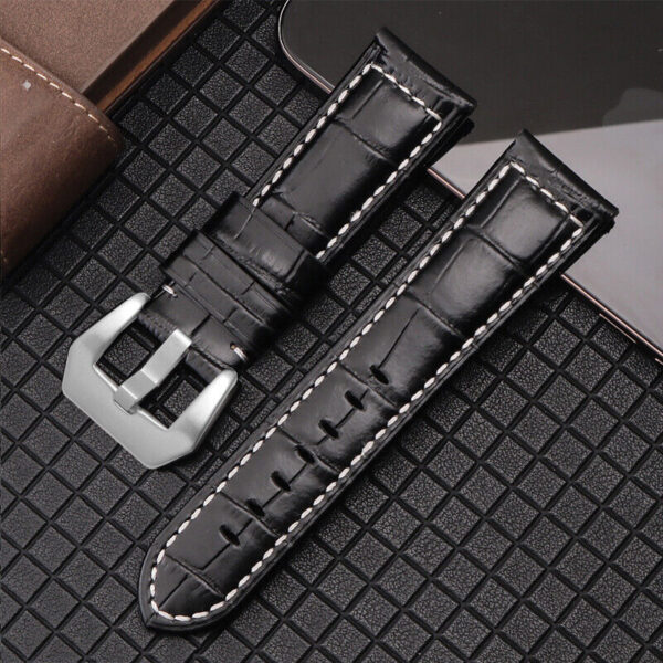 Panerai Replacement Strap Genuine leather Watch Band with Buckle 20 22 24 26mm