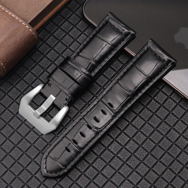 Panerai Replacement Strap Genuine leather Watch Band with Buckle 20 22 24 26mm