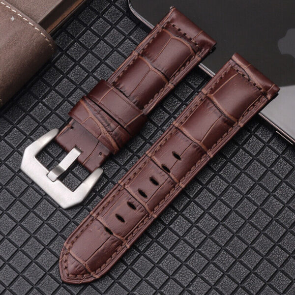 Panerai Replacement Strap Genuine leather Watch Band with Buckle 20 22 24 26mm