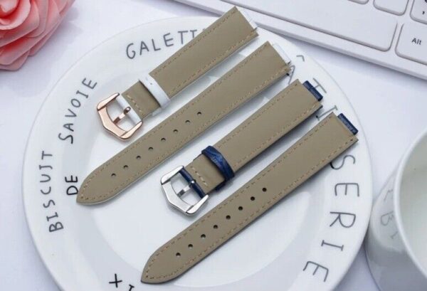 14-20mm Genuine Leather Strap for Cartier Ballon Bleu Watch Folding Buckle Clasp