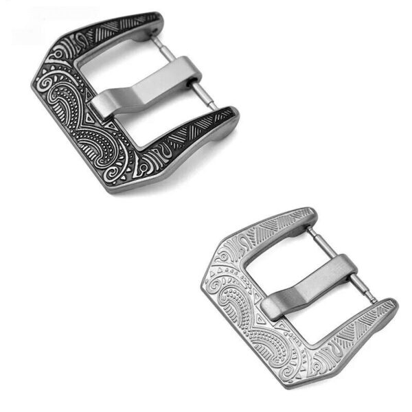 18-24mm. Engraved Brushed Buckle Clasp for Panerai Watch Strap Band