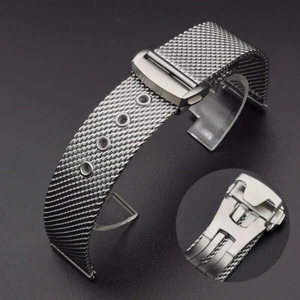 Stainless Steel Milanese Mesh Bracelet Strap for Omega Bond 007 Seamaster Watch