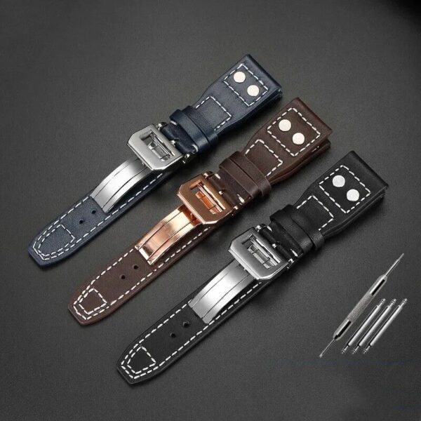 21/22mm Genuine Leather Strap Band Fit for IWC Big Pilot/Top Gun/Mark 18 Watch