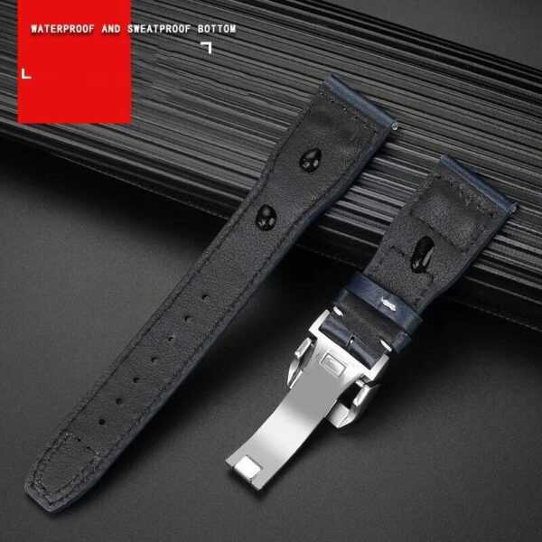 21/22mm Genuine Leather Strap Band Fit for IWC Big Pilot/Top Gun/Mark 18 Watch