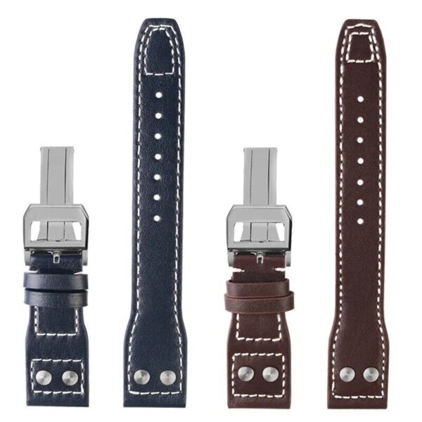 21/22mm Genuine Leather Strap Band Fit for IWC Big Pilot/Top Gun/Mark 18 Watch