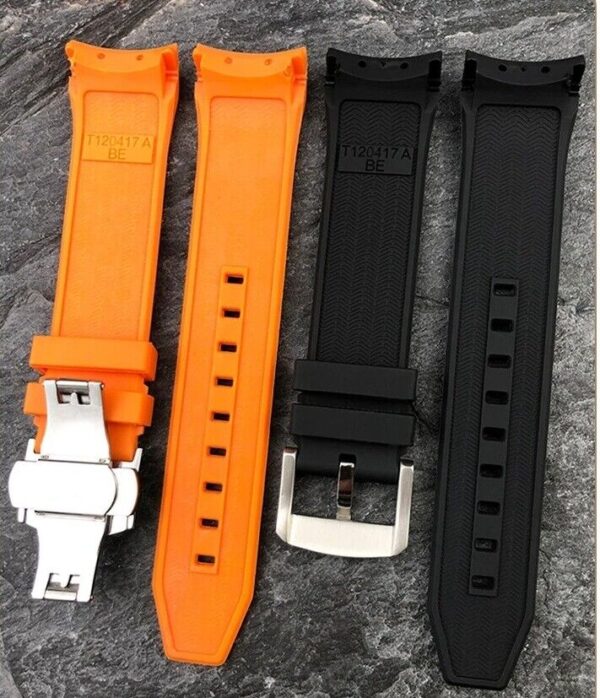 21/22mm Silicone Rubber Watch Band Strap for Tissot Seastar T120 Series Diver