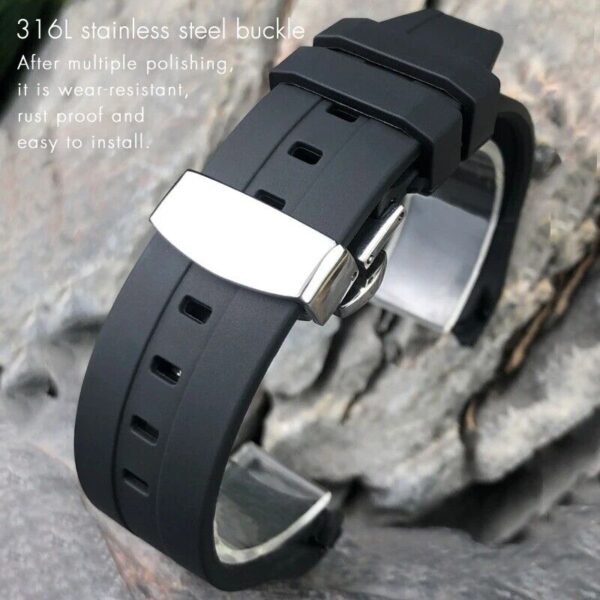 21/22mm Silicone Rubber Watch Band Strap for Tissot Seastar T120 Series Diver