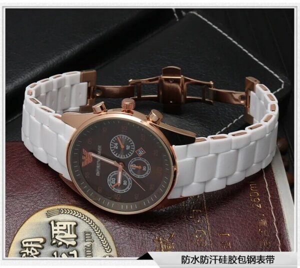 Stainless Steel & Rubber Watch Bracelet Strap for Armani AR5906 AR5905 AR5890