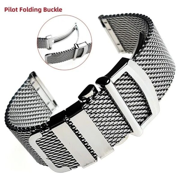 Stainless Steel Milanese Mesh Bracelet Strap for Omega 007/Seamaster 300M Watch