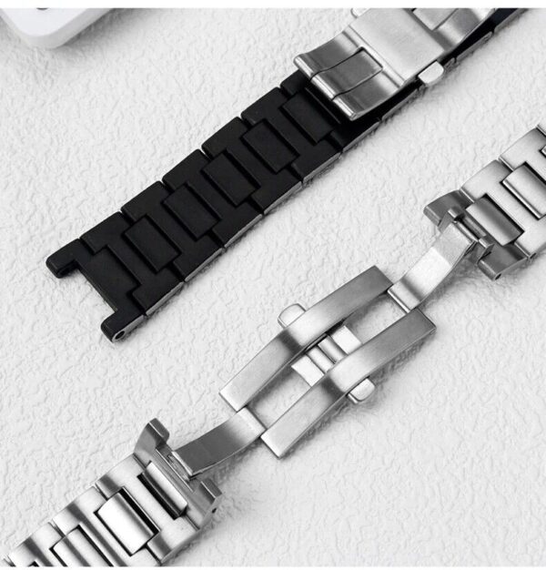 Stainless Steel Strap Bracelet fit for Cartier Pasha Series Watch Folding Buckle