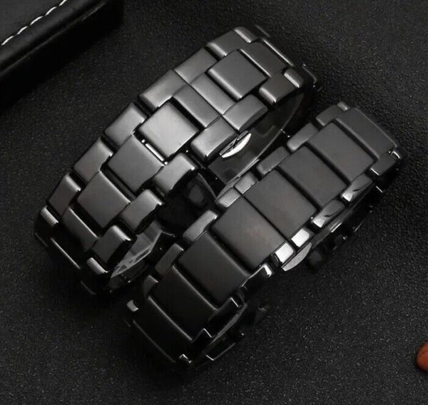 Ceramic & Stainless Steel Strap for Armani AR1451 AR1452 AR1400 AR1410 Watch