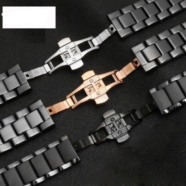 Ceramic & Stainless Steel Strap for Armani AR1451 AR1452 AR1400 AR1410 Watch