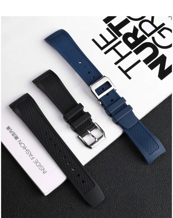 22mm Silicone Rubber Strap Band Fit for IWC Portuguese/Portugieser Watch