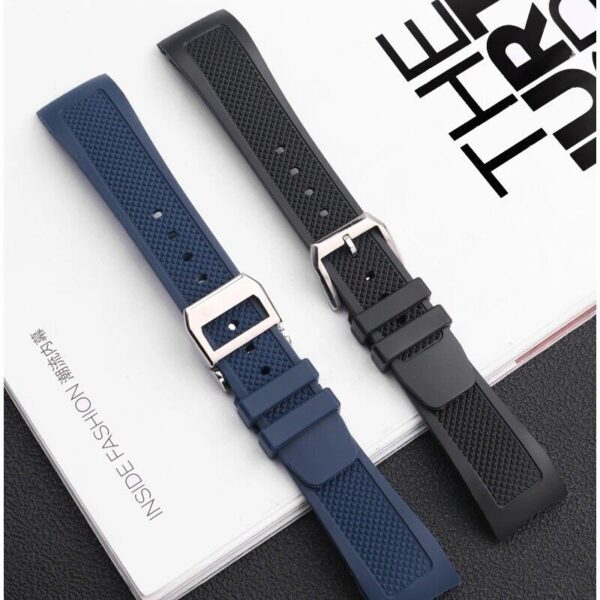 22mm Silicone Rubber Strap Band Fit for IWC Portuguese/Portugieser Watch