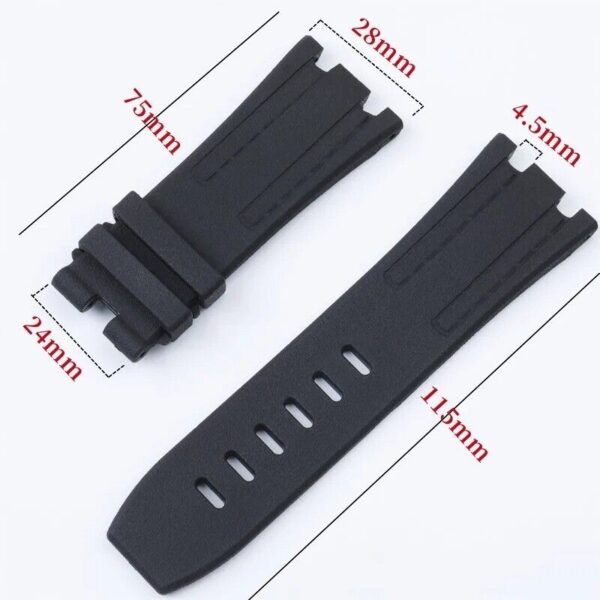 28mm Rubber Strap Band Fit for AP Audemars Piguet Royal Oak 15710 26470 Watch