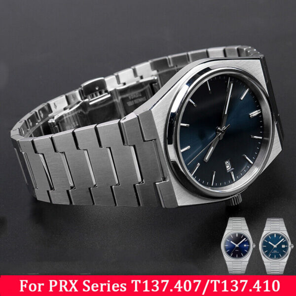 26x12mm Stainless Steel Watch Bracelet Strap for Tissot PRX T137.407/T137.410