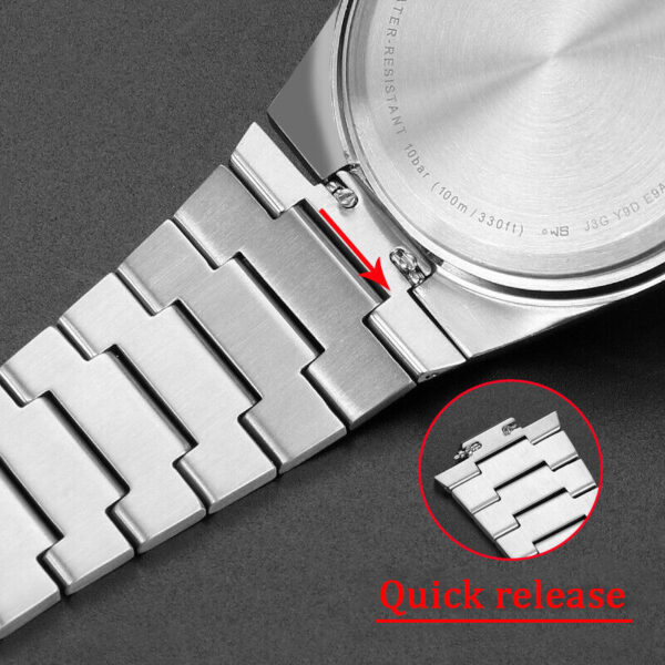 26x12mm Stainless Steel Watch Bracelet Strap for Tissot PRX T137.407/T137.410