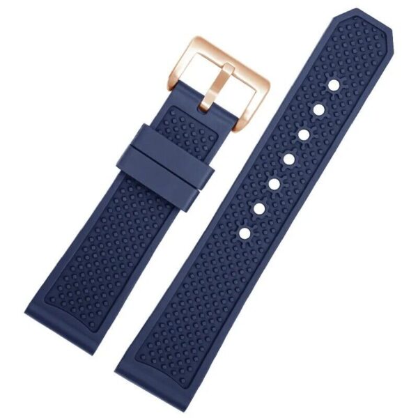 23/24mm Silicone Rubber Strap for Cartier Calibre Series Watch Buckle Clasp