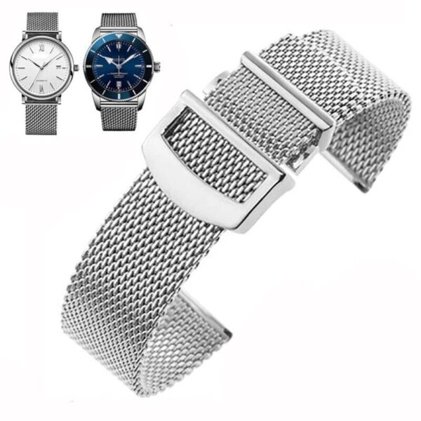 Stainless Steel Milanese Mesh Strap fit IWC Pilot/Portofino/Portugieser Watch