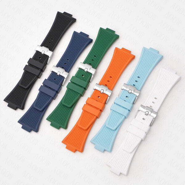 26x12mm Silicone Rubber Watch Band Strap for Tissot PRX T137.407/T137.410