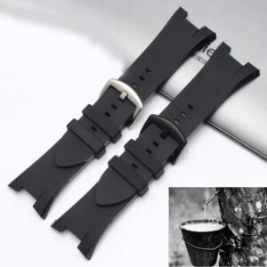 31x14mm Rubber Strap for Armani AX1803 AX1802 AX1050 Watch Silicone Band