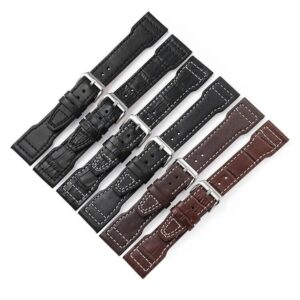 20-22mm Genuine Cowhide Leather Strap for IWC Big Pilot/Top Gun/Spitfire Watch