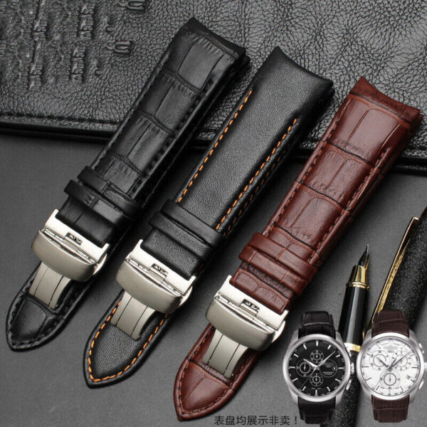 22/23/24mm Genuine Leather Watch Band Strap for Tissot COUTURIER T035 Series