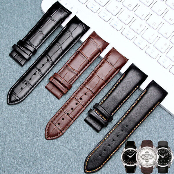 22/23/24mm Genuine Leather Watch Band Strap for Tissot COUTURIER T035 Series