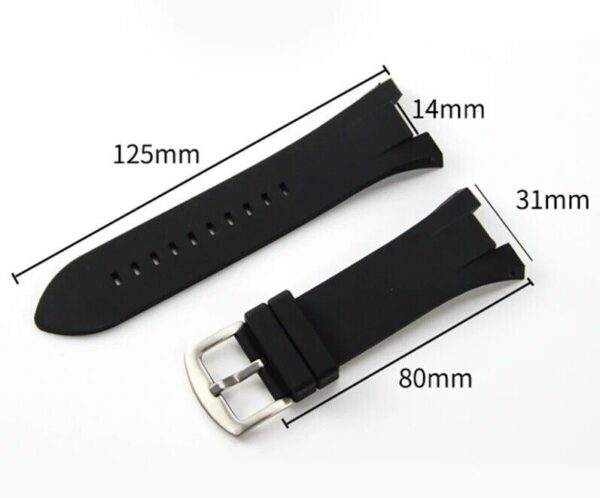 31x14mm Rubber Strap for Armani AX1803 AX1802 AX1050 Watch Silicone Band