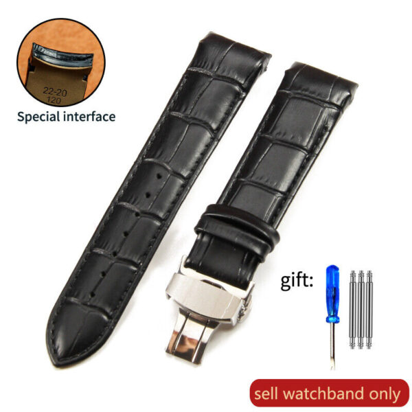 22/23/24mm Genuine Leather Watch Band Strap for Tissot COUTURIER T035 Series