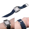 20/23mm Silicone Rubber Strap for Cartier Santos 100 Watch Buckle Clasp - Image 3