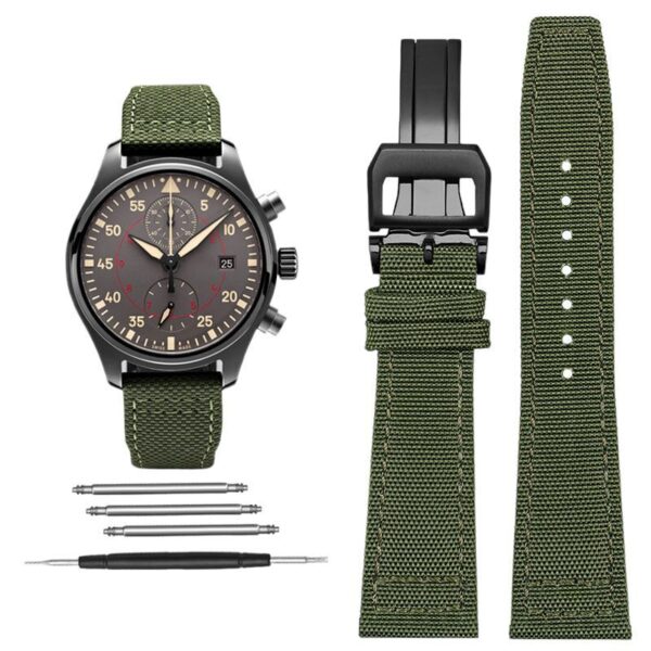 Replacement Canvas Strap fit  for IWC PILOT Watch Band  20mm 21mm 22mm