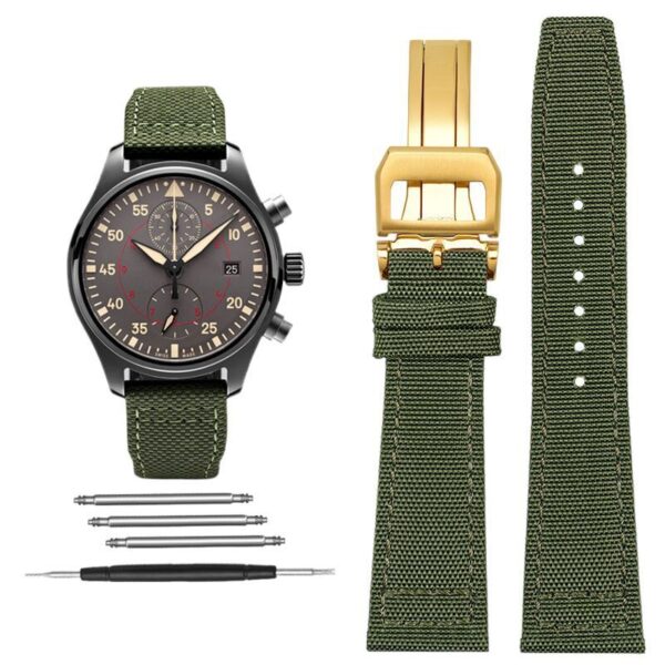 Replacement Canvas Strap fit  for IWC PILOT Watch Band  20mm 21mm 22mm