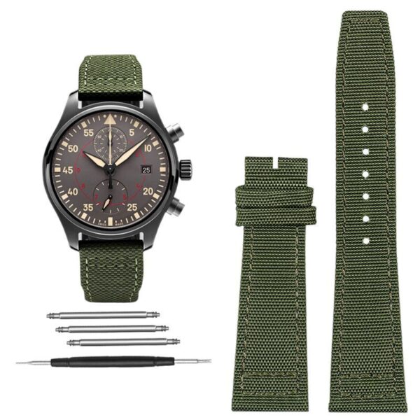 Replacement Canvas Strap fit  for IWC PILOT Watch Band  20mm 21mm 22mm