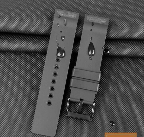 23mm Silicone Rubber Strap for Cartier Santos 100 Watch Butterfly Buckle