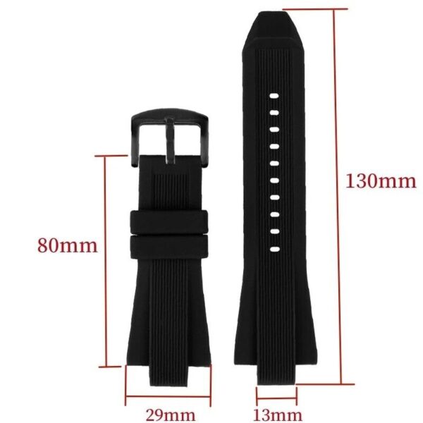 29x13mm Silicone Rubber Watch Band Strap Fit for Michael Kors