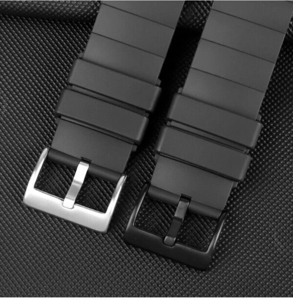 23mm Silicone Rubber Strap for Cartier Santos 100 Watch Butterfly Buckle