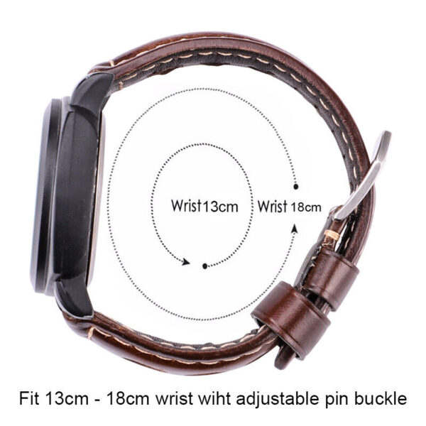 Genuine Oil Wax Cowhide Leather Men’s Watch Strap 20mm 22mm 24mm  Band