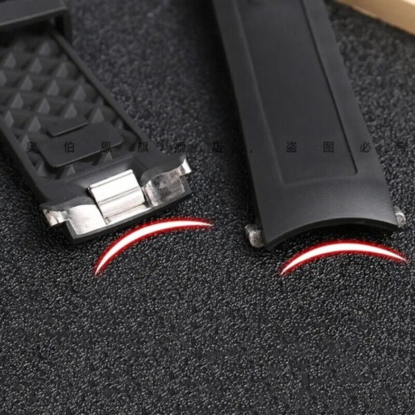 22mm Silicone Rubber Strap Band Fit for IWC Aquatimer Watch Quick-Release System