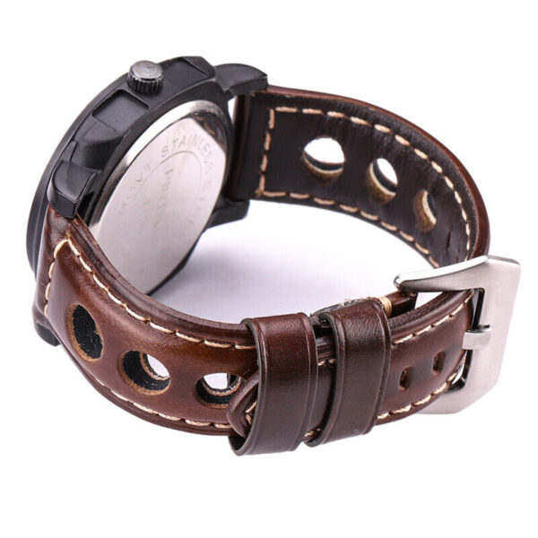 Genuine Oil Wax Cowhide Leather Men’s Watch Strap 20mm 22mm 24mm  Band