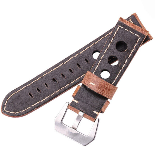 Genuine Oil Wax Cowhide Leather Men’s Watch Strap 20mm 22mm 24mm  Band