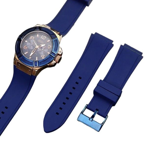 22mm Silicone Rubber Watch Band Strap for Guess W0247G3 W0040G3 W0040G7 Series