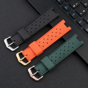 20/22mm Breathable Rubber Strap for Cartier Pasha Series Watch Band