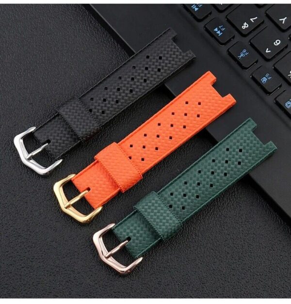 20/22mm Breathable Rubber Strap for Cartier Pasha Series Watch Band