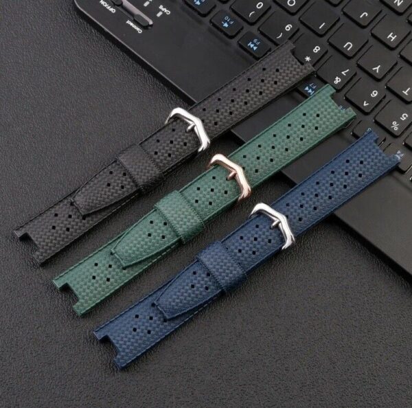 20/22mm Breathable Rubber Strap for Cartier Pasha Series Watch Band