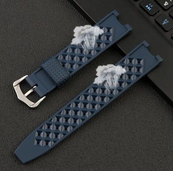 20/22mm Breathable Rubber Strap for Cartier Pasha Series Watch Band