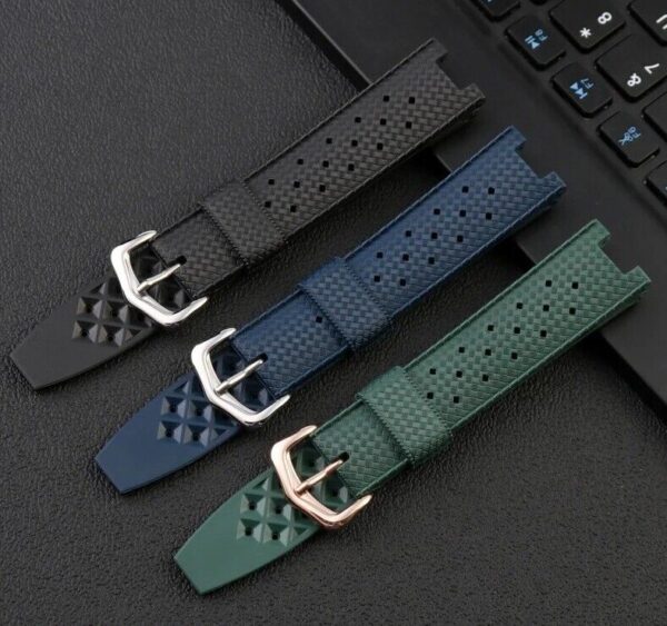 20/22mm Breathable Rubber Strap for Cartier Pasha Series Watch Band