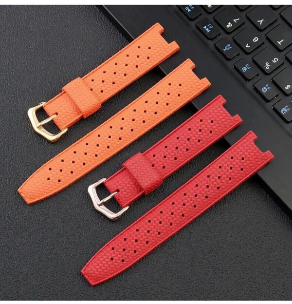 20/22mm Breathable Rubber Strap for Cartier Pasha Series Watch Band